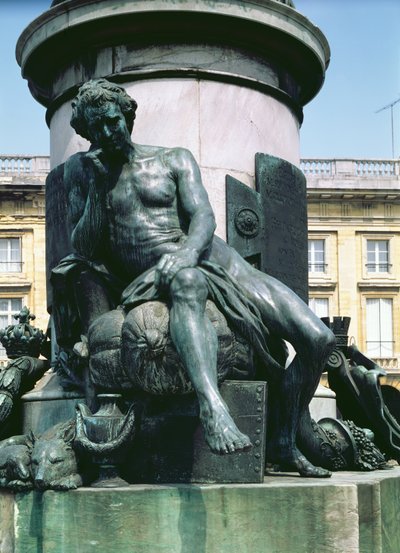 The citizen, a figure from the monument to Louis XV by Pierre Cartellier